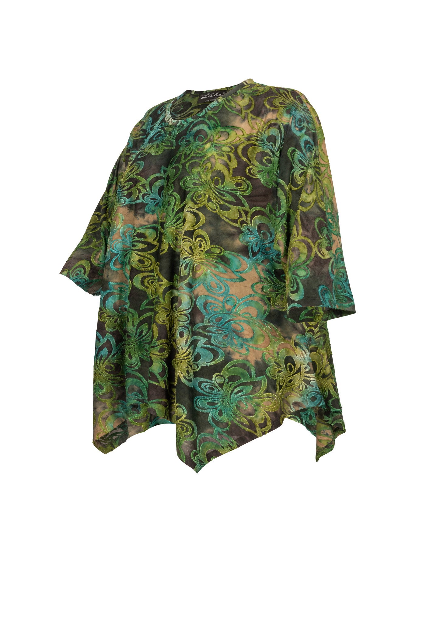 Ausgefallene Ausbrenner Tunika mit 2 praktischen Taschen.