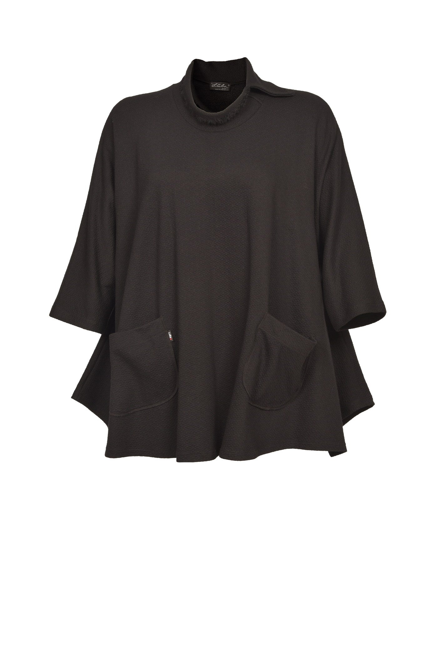 Elegante Baumwoll-Jaquard-Tunika mit  besonderem Kragen.