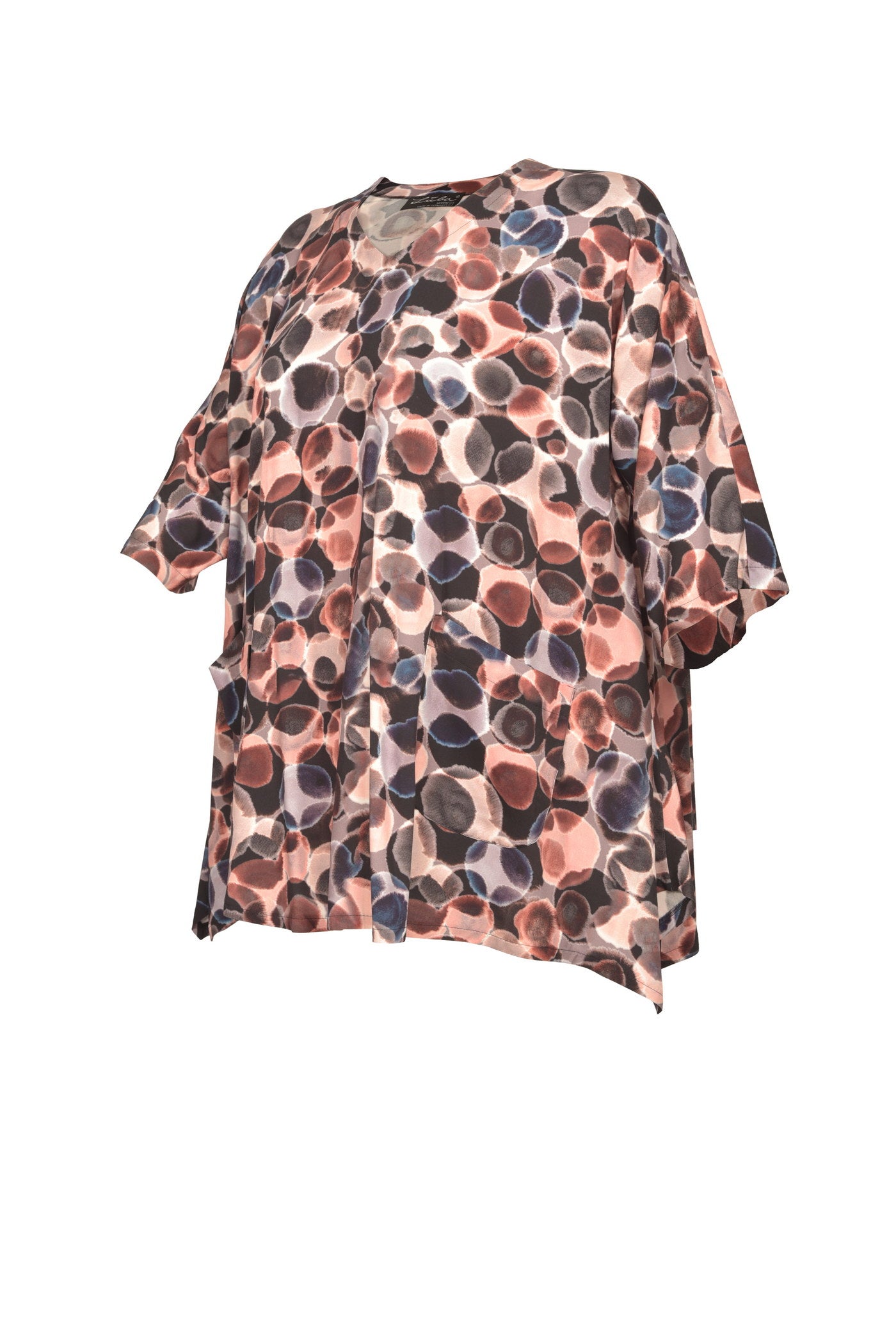 Elegante Viskose-Tunika mit 2 Taschen.