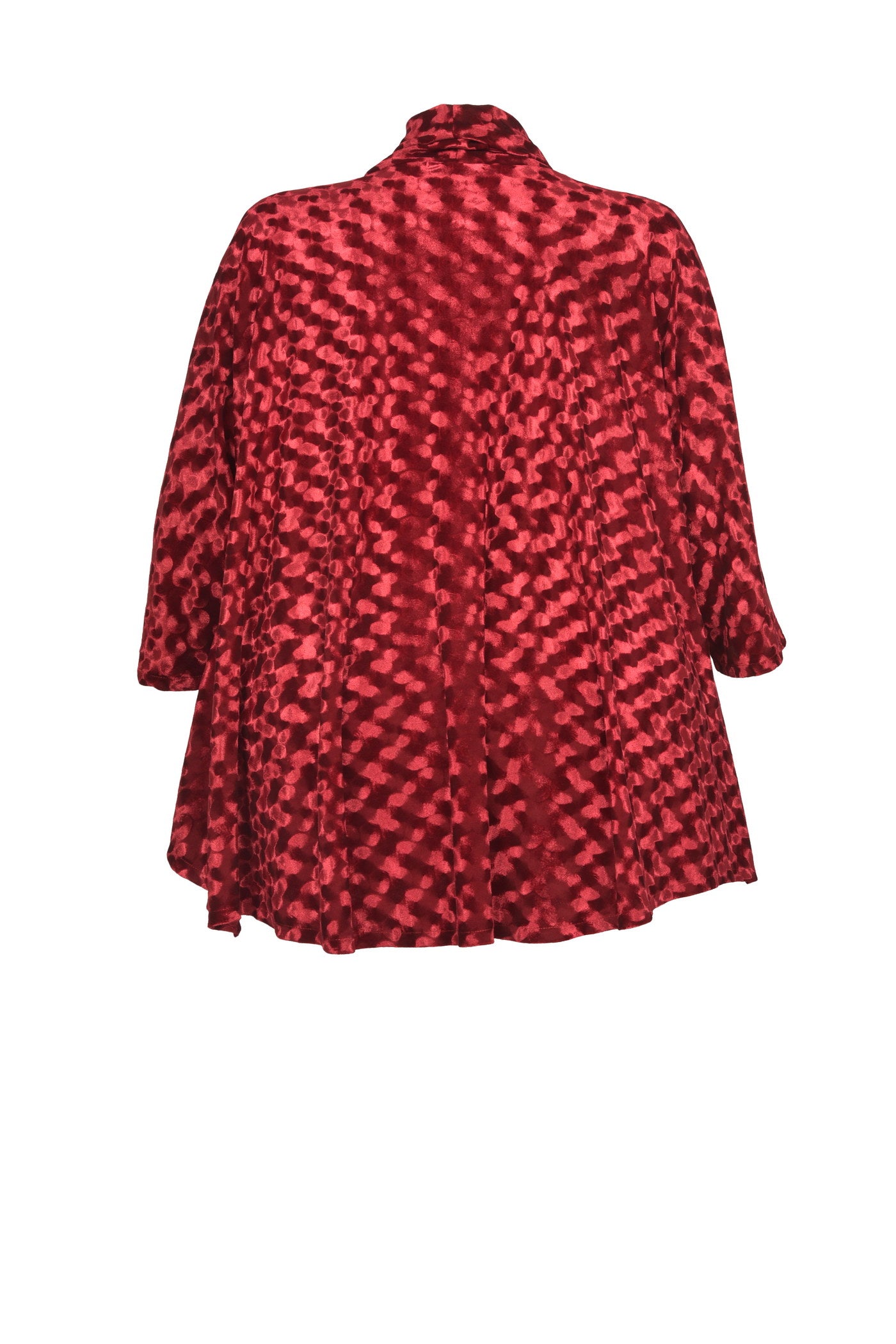 Elegante Pannesamt-Tunika in rot