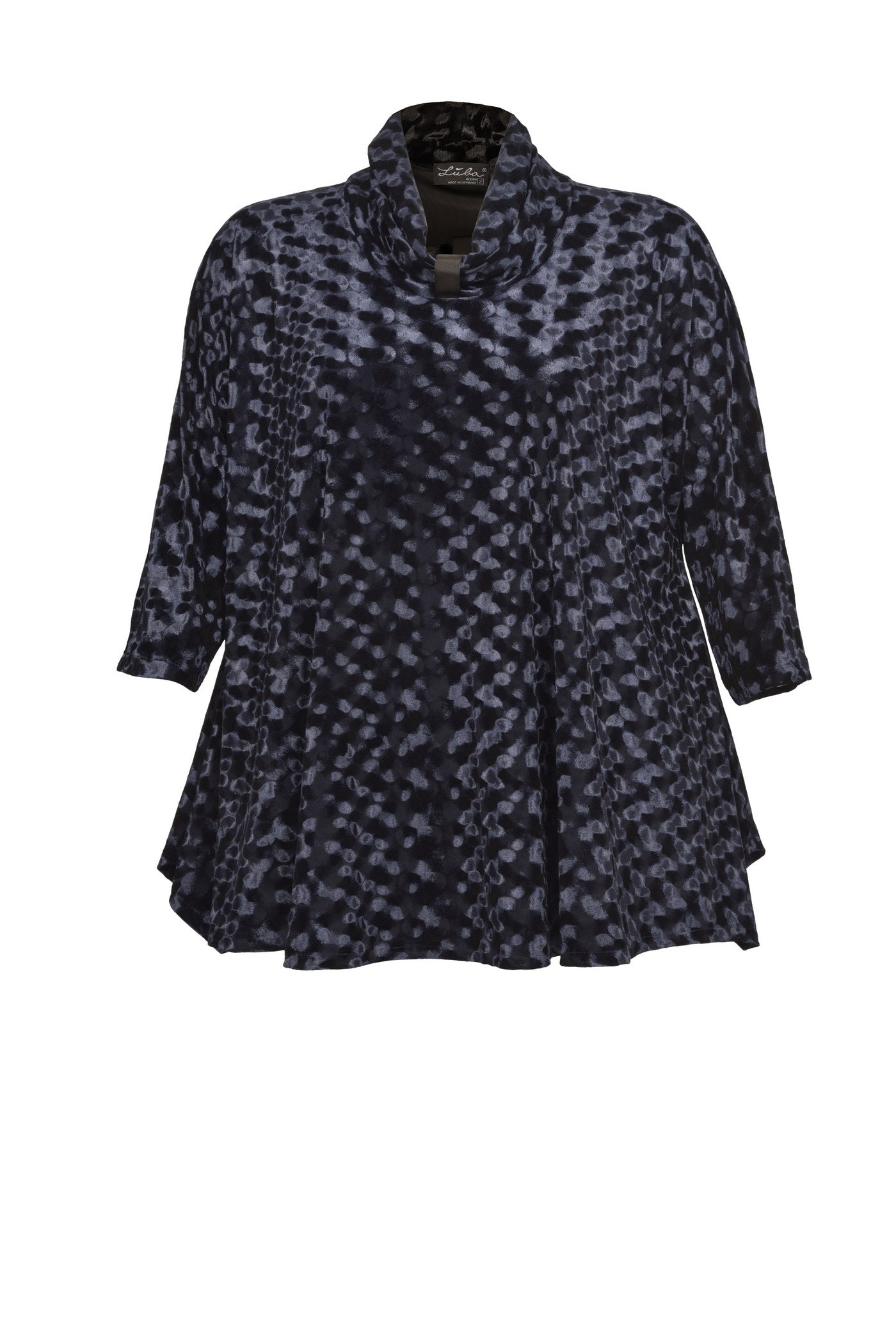 Elegante Pannesamt-Tunika in blau.