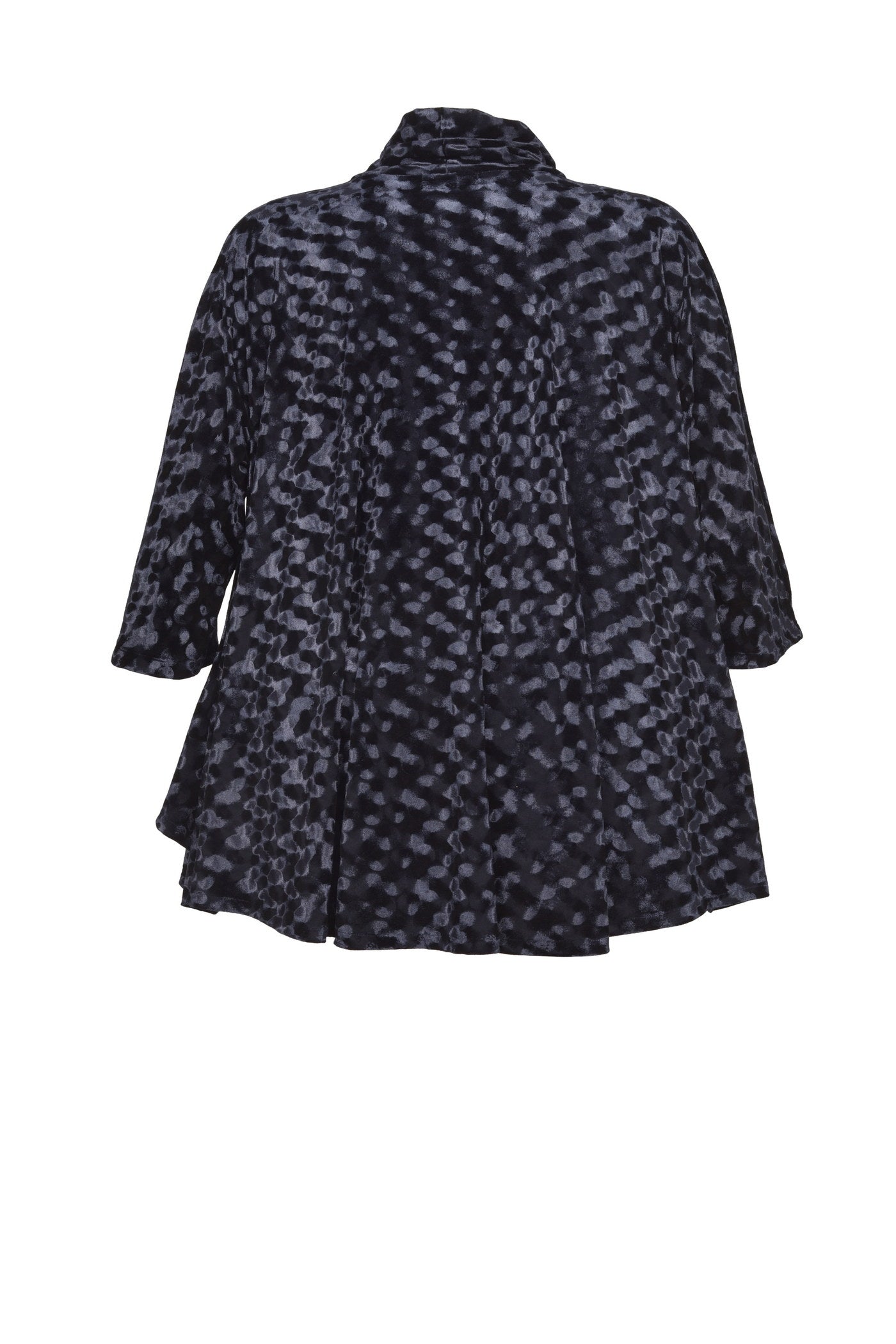 Elegante Pannesamt-Tunika in blau.