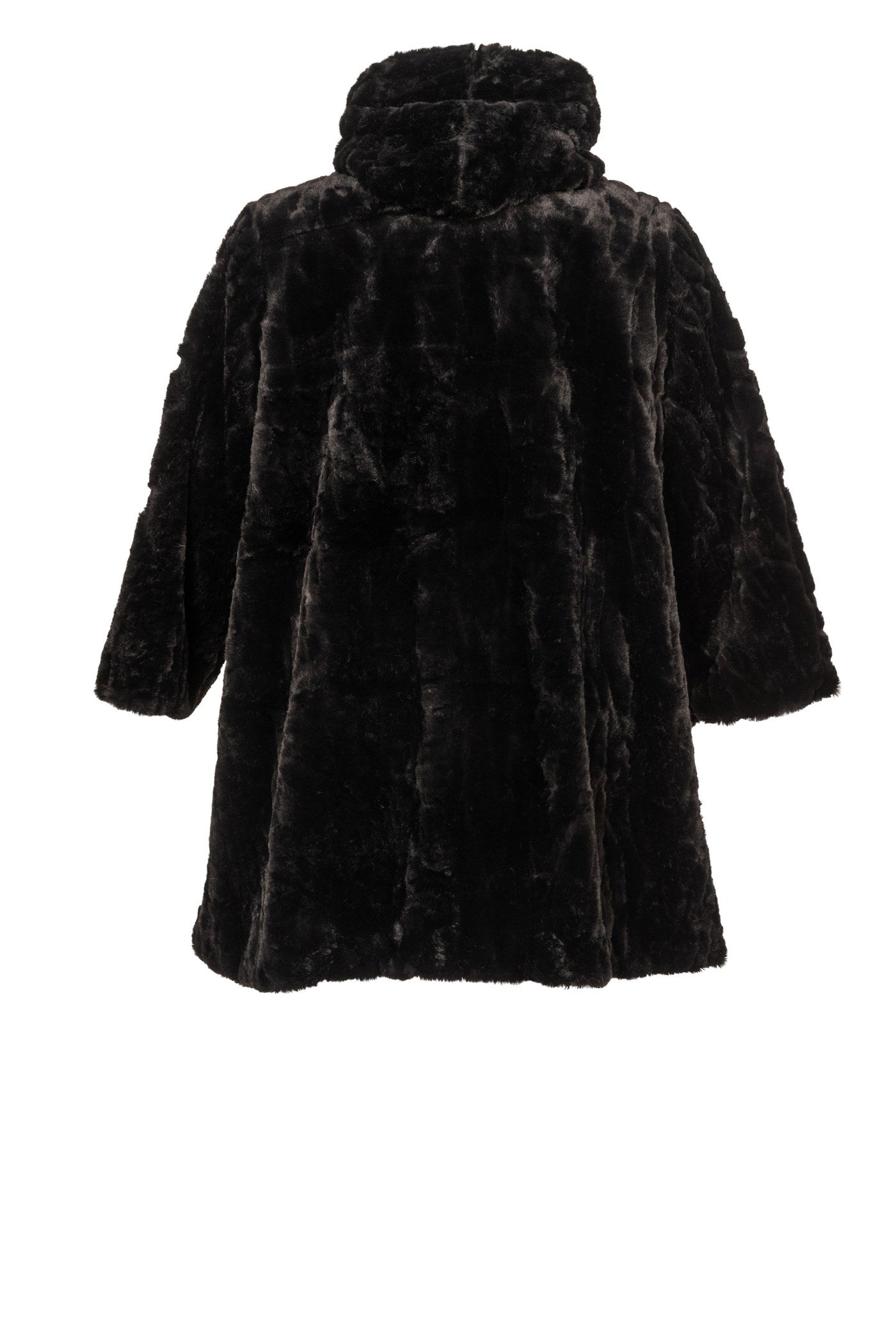 Acrylic white tunic with V-neck and hem