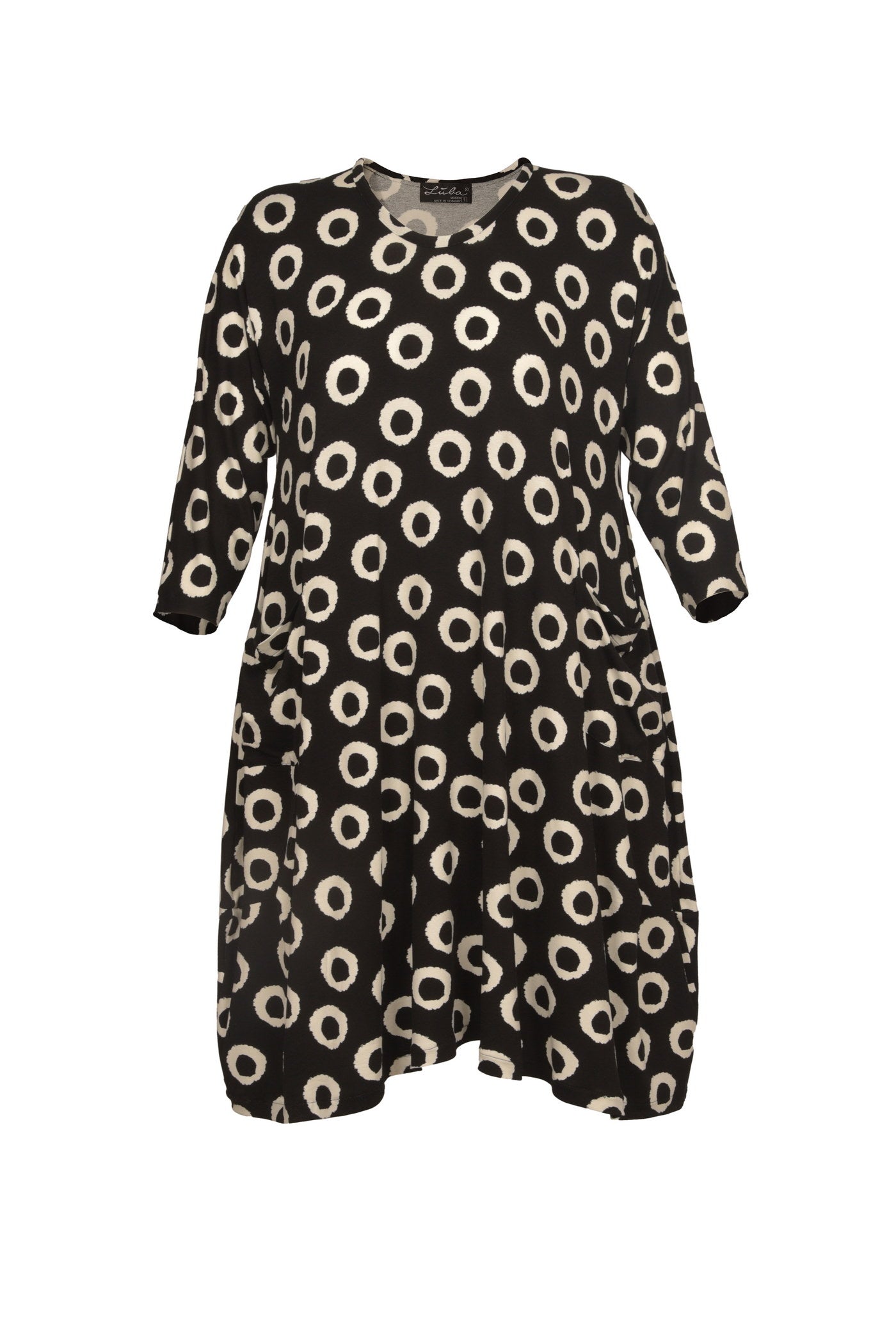 Elegantes Jersey-Viskose-Kleid mit 2 praktischen Taschen.