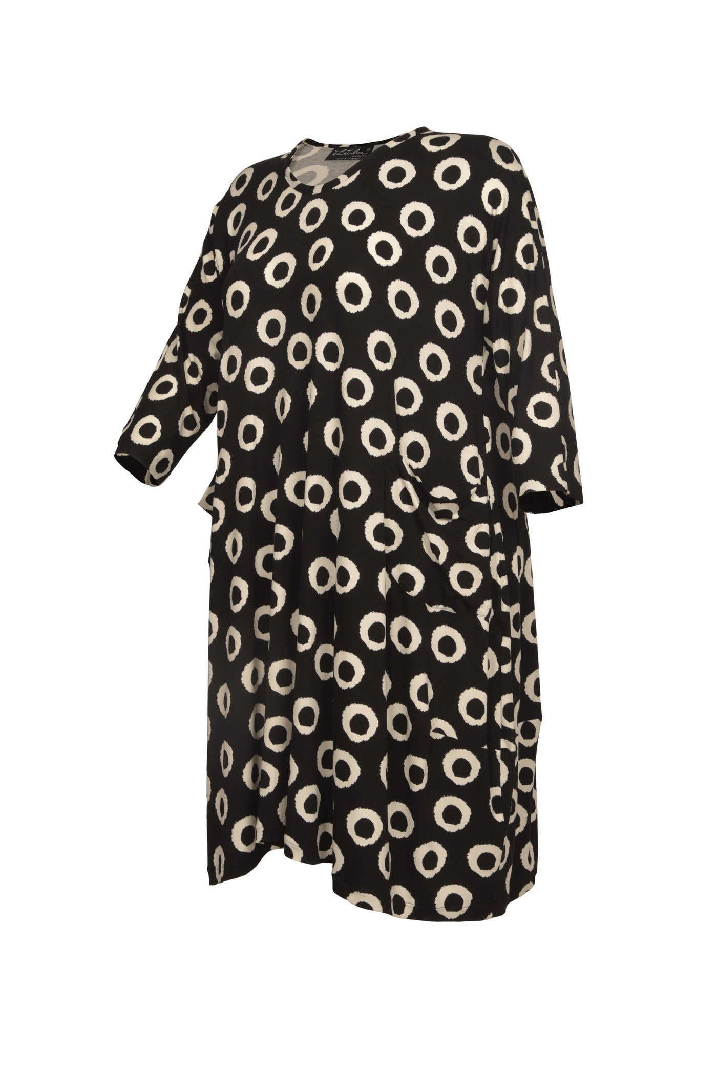 Elegantes Jersey-Viskose-Kleid mit 2 praktischen Taschen.