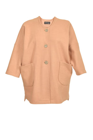Sportliche Jacquard Jacke mit 2 Taschen – große Größen.