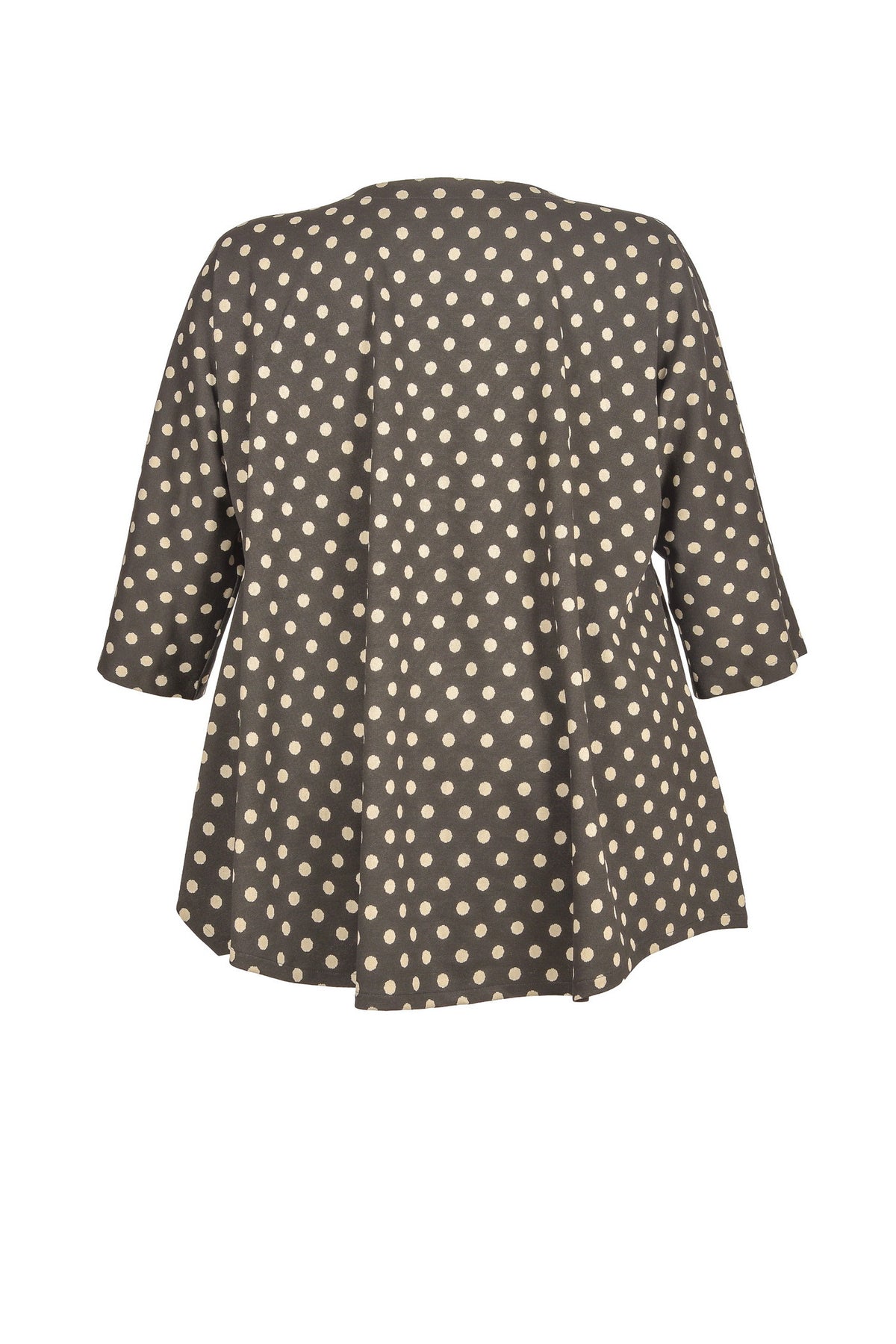 Tunique en viscose noire avec col en V – grandes tailles