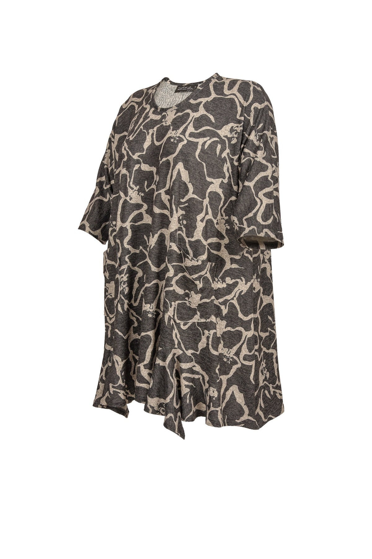Camouflage Jersey-Tunika, in Grau - große Größen