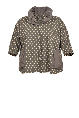 Jacquard Jacke mit Taft-Kragen und 2 Taschen – große Größen.