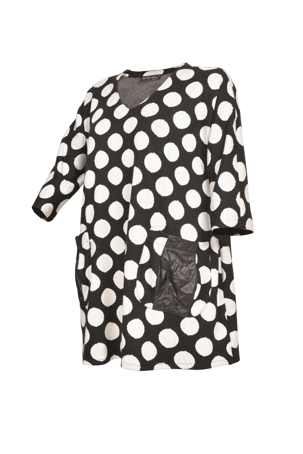 Jacquard-Tunika mit langem Arm  - große Größen.