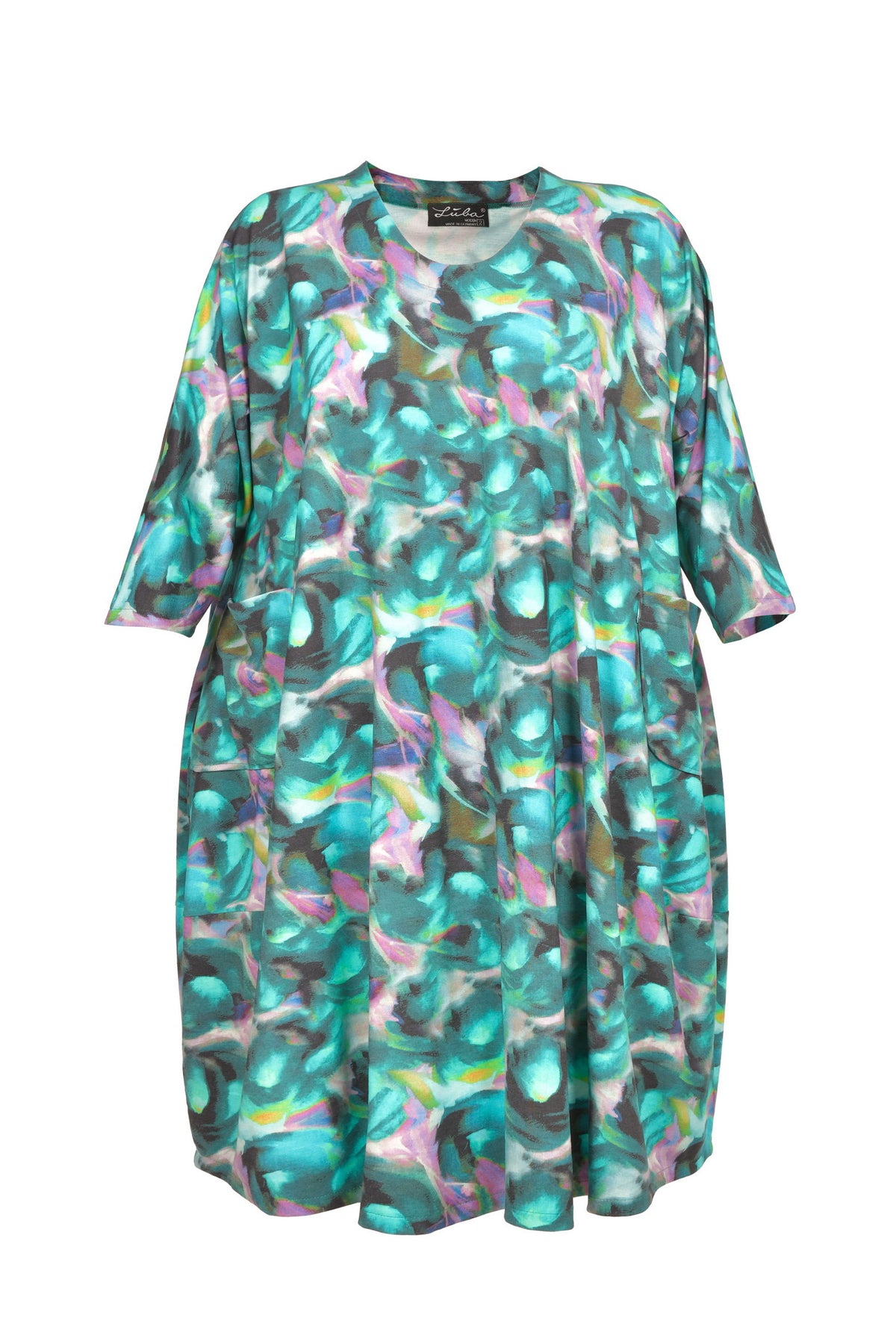 Langes Jersey-Kleid  - große Größen.