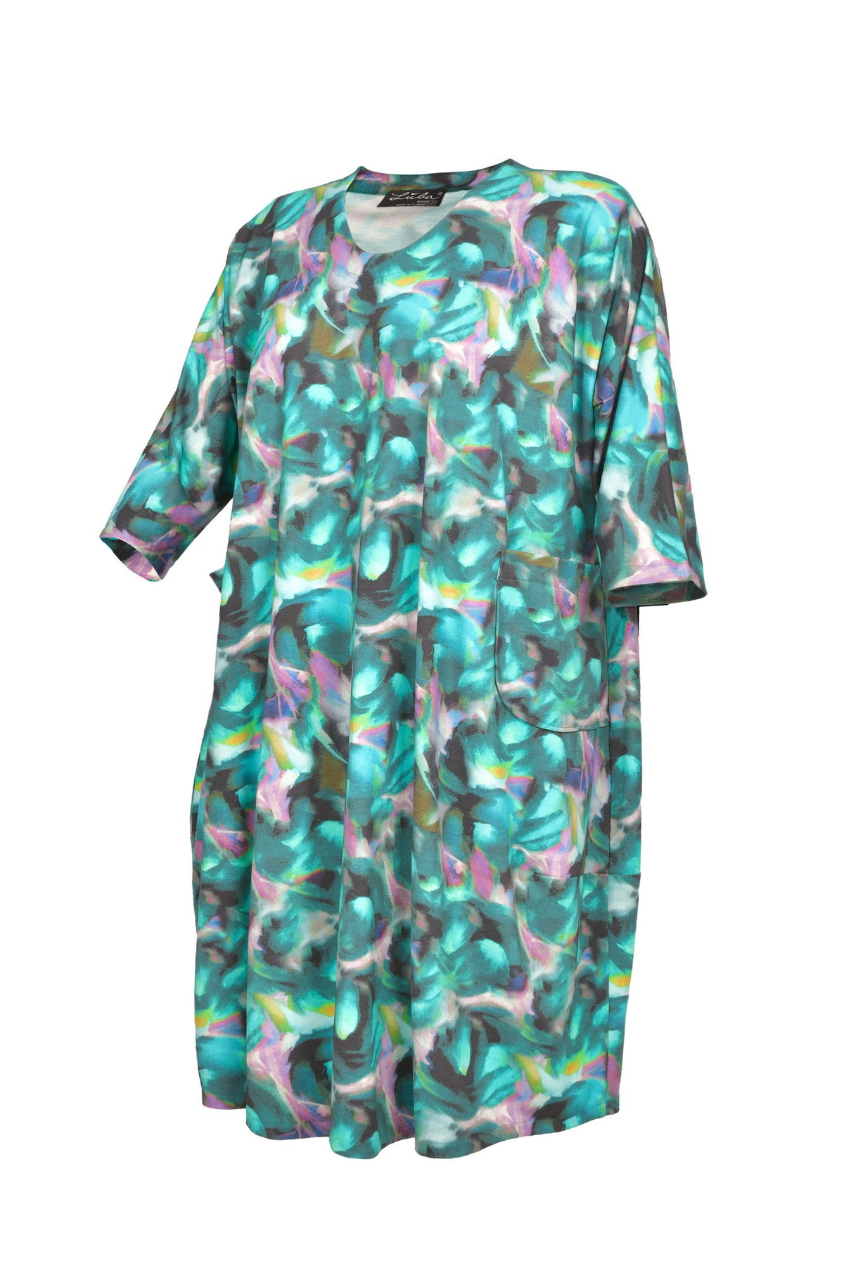 Langes Jersey-Kleid  - große Größen.
