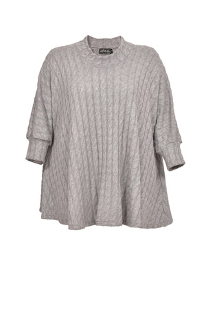 Elegant Red Jumper with Stand-Up Collar and 2 Practical Pockets