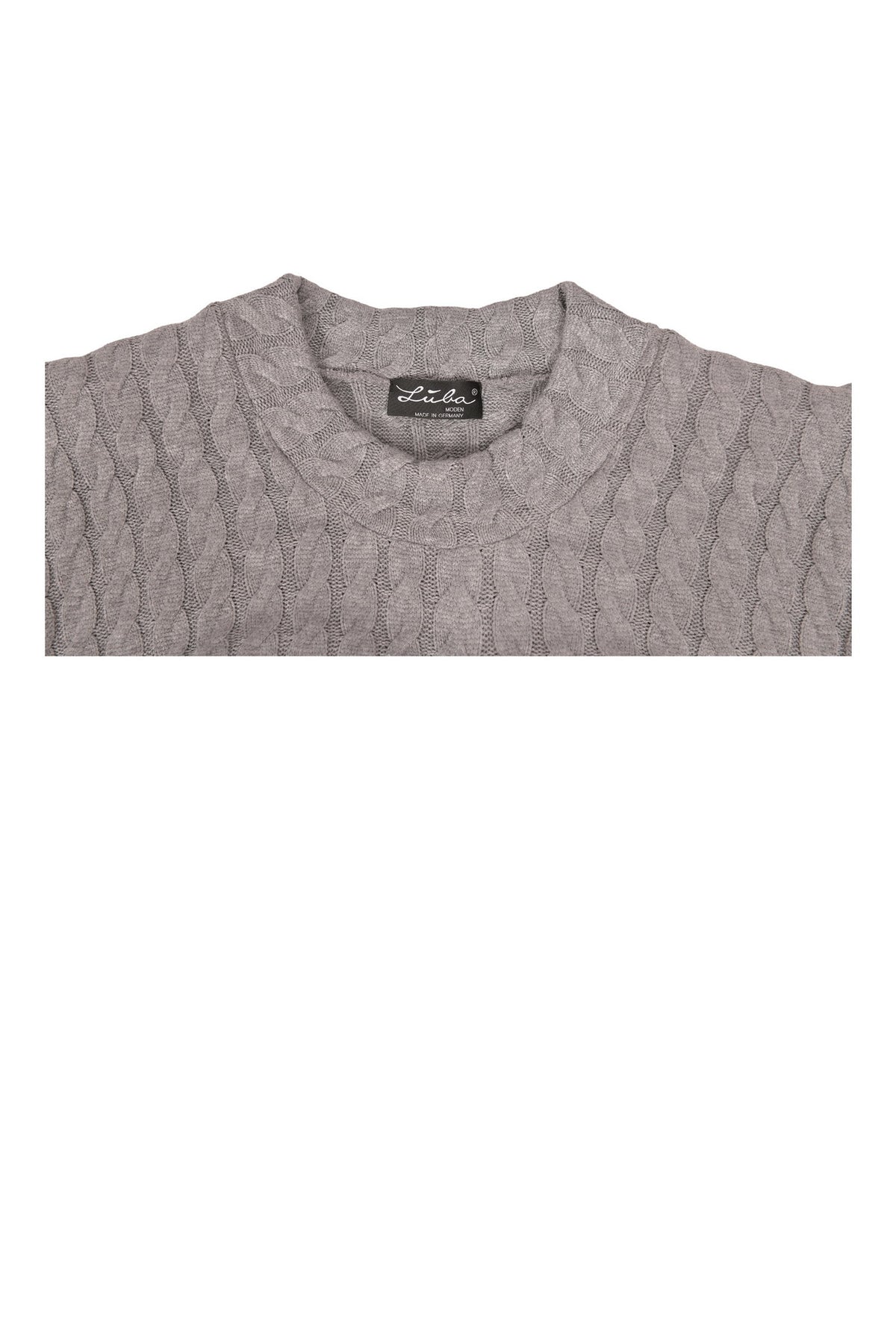 Elegant Red Jumper with Stand-Up Collar and 2 Practical Pockets