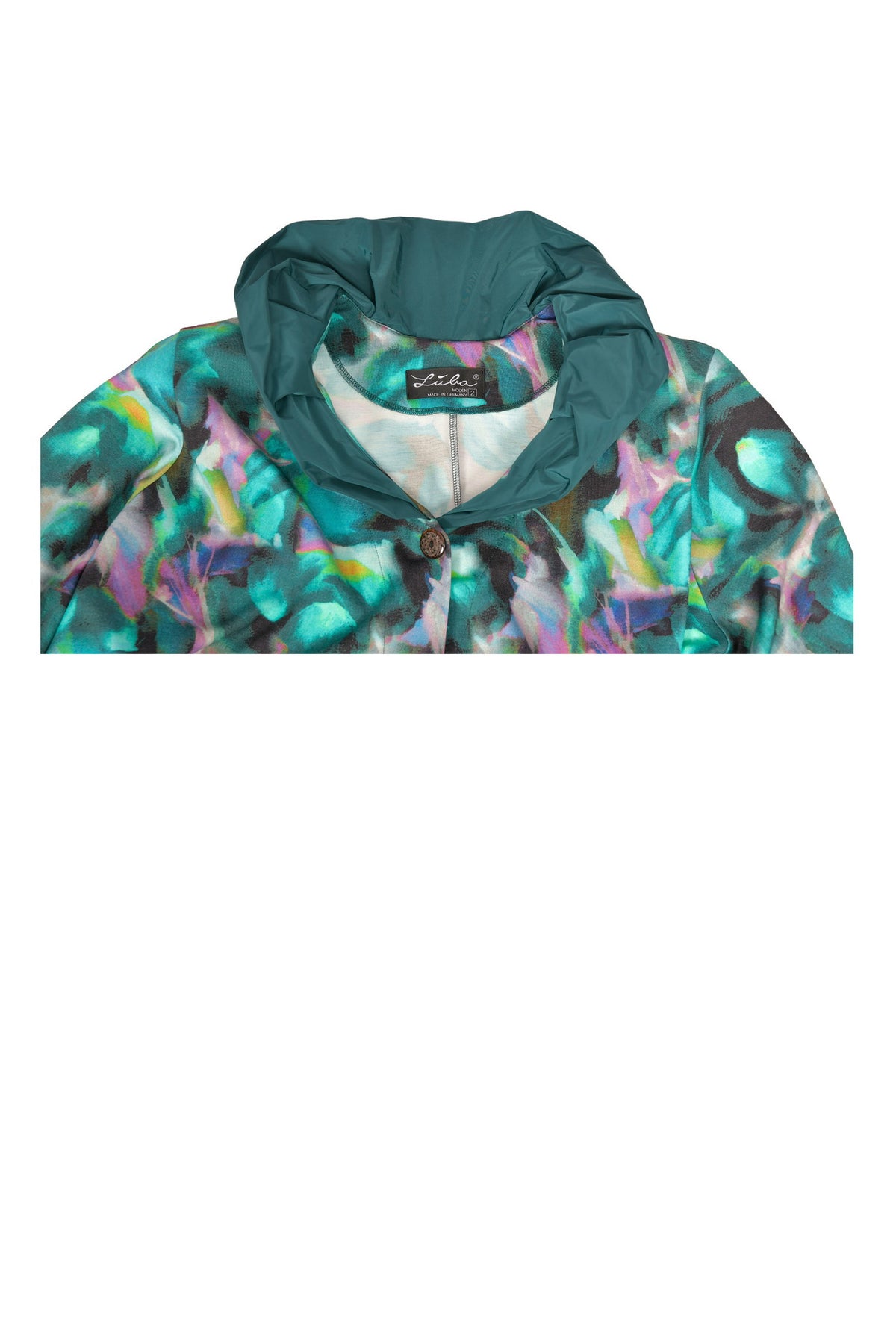 Jersey Jacke mit Taft-Kragen  - große Größen.