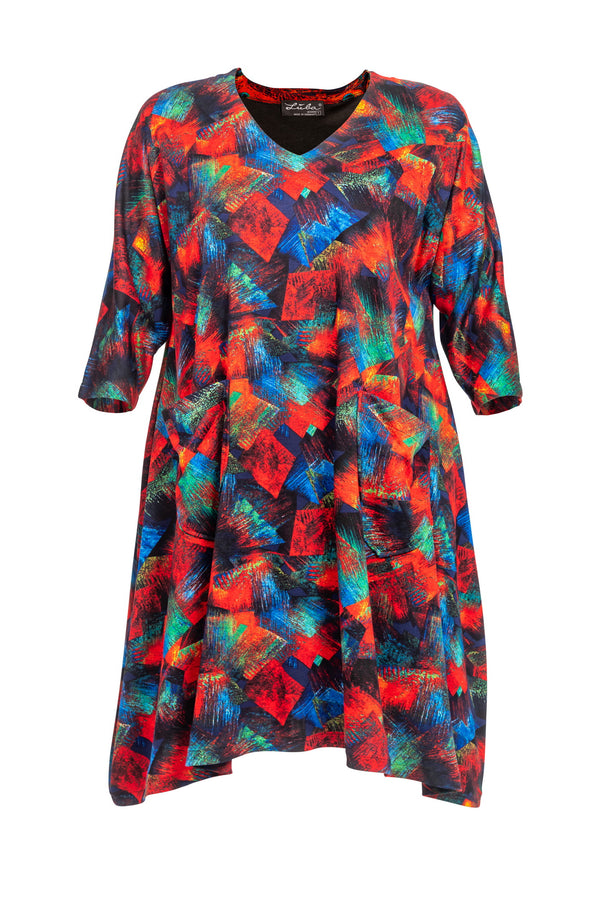 Jacquard-Ballon-Kleid