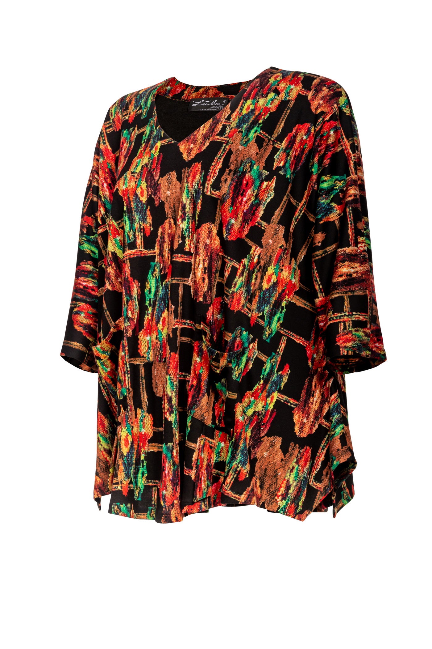 Burnout viscose mix tunic